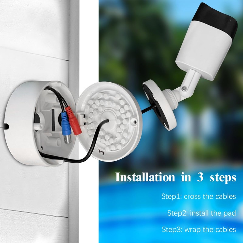 (ABS New) Security Camera Junction Box,Security Camera Bracket Outdoor,Plastic Waterproof