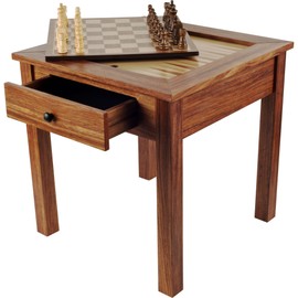 Wood 3 in 1 Chess Backgammon Table by Trademark Games