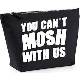 Hippowarehouse You can't mosh with us printed make up cosmetic wash bag 18x19x9cm