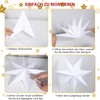 Pextian Paper Star Christmas 5 White Paper Stars for Hanging
