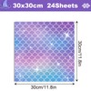 24Bögen Doppelseitiges Meerjungfrau Scrapbook Papier, Designpapier Motivpapier für Scrapbooking, Basteln,
