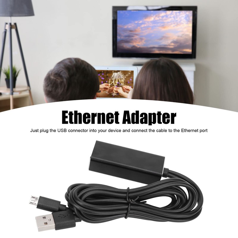 Annadue Portable LAN Adapter, for Micro USB Transmission 100M Network