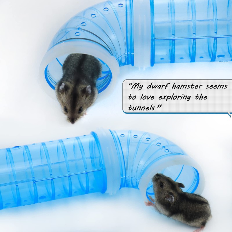 Hamster Tubes and Tunnels Kit Cage Extensions Transparent Connection External