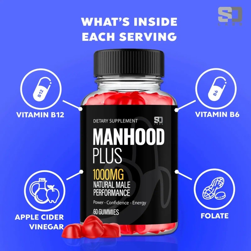 2p Gomitas Manhood Adultos Hombre 60 Unidades