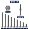 5/16-18 x 1/2" Hex Head Screw Bolt, 20Pcs 18-8 (304)