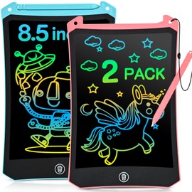 cimetech 2 Pack LCD Writing Tablet for Kids Toys, Colorful Drawing Tablet Doodle Board Writing Pad for Toddler Gifts, Kids Travel Essentials, Christmas Stocking Stuffers for 3-12 Years Boys Girls