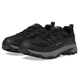 Merrell Moab Speed 2 Low Waterproof Sneaker, Black, 1 US Unisex Big Kid