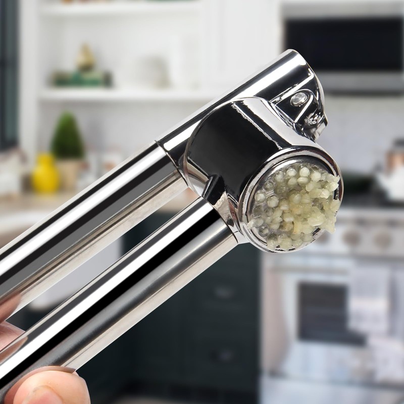 Garlic Press, Heavy Duty Garlic Mincer & Crusher, Easy Squeeze