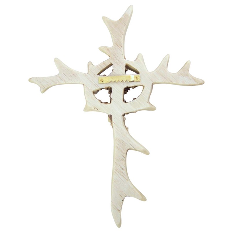 Rustic Antler Wall Cross 10 1/4 Inch