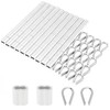 3/16" Wire Rope Thimbles 20Pcs + 100Pcs M5 Wire Rope