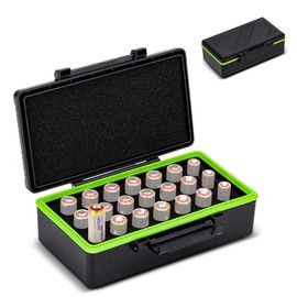 JJC 23A 27A Battery Storage Case for 21x A23 23AE MN21 27A A27 G27A,Water-Resistant & Shockproof Portable 23A Battery Holder Container,Battery Not Included