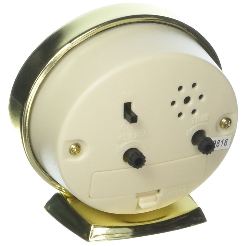 Westclox 11605QA - Reloj Despertador (Funciona con Pilas), Color Dorado