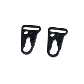 Coshar 20pcs Enlarged Mouth Clip Sling Clasp Hooks 1-Inch for Keychain Snap Hooks Outdoor Backpack, Black