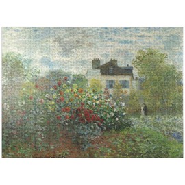 MyPuzzle The Artists Garden in Argenteuil A Corner of The Garden with Dahlias 1873 by Claude Monet - Premium 1000 Piece Jigsaw Puzzle for Adults