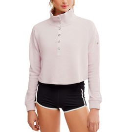 Free People Women's So Fly Henley Layer Coddy, Rose Quartz