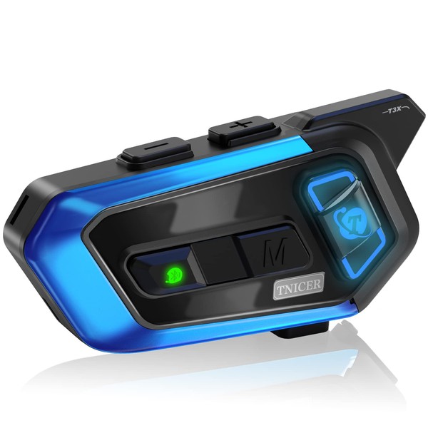 TNICER Motorcycle Bluetooth Headset with ENC Tech, T3X Helmet Bluetooth