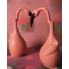 FORKAI Flamingo Vase for Centerpieces, 11.6 Inch Pink Bud Vases,