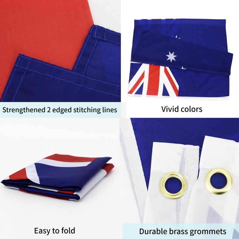 2 Pack 3 x 5 FT Australia Flags, Australian National