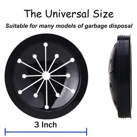 Garbage Disposal Splash Guards Collar Sink Baffle, Multi-Function Kitchen Drain Plugs for GE, 3-1/8 Inch Kitchen Sink Drain Splash Guard, Whirlaway