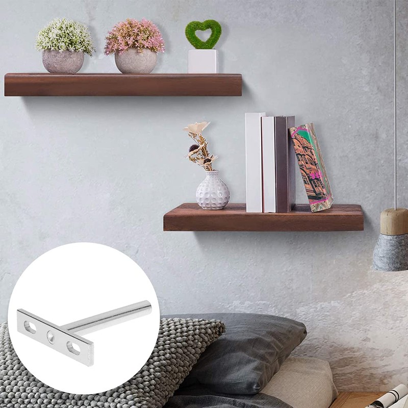 1 Pair of Floating Shelf Brackets for Wall Board, Floating
