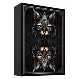 strublfe The World of Cats Themed Playing Cards, 54 Unique Designs Deck of Cards, Poker Cards, International Standard Size, Suitable for Travel, Party Entertainment, (Golden)