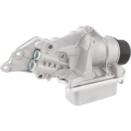 Unbranded Engine Oil Filter Housing w/ Cooler 2721800510 For 06-12 Mercedes C G S Series
