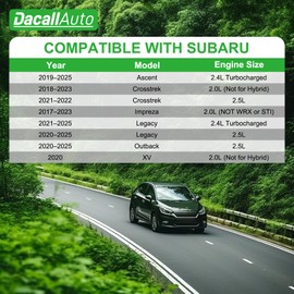 Dacall Activated Carbon Cabin & Engine Air Filter Set fit for Subaru Ascent (2019-2025), Crosstrek (2018-2023), Impreza (2017-2023), Outback (2020-2025) Replace Part NO. 72880FL00A 16546AA16A