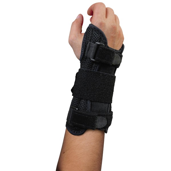 Blue Jay An Elite Healthcare Brand Deluxe Wrist Brace Black for Carpal Tunnel, Left Large/X-Large