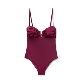 CALZEDONIA Woman's One Piece Swimsuit Timeless Diva in Bordeaux, Size S