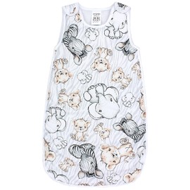 TupTam All-season sleeping bag, Oeko-Tex certified materials, 2.5 tog, side zip, sleeveless, safari