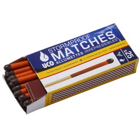UCO Stormproof Matches, Waterproof and Windproof with 15 Second Burn Time - 25 Matches