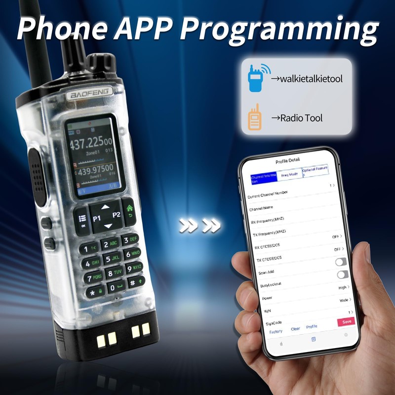 BAOFENG UV-32 10W Ham 2 Way Radio One-Key Frequency Matching