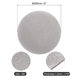 uxcell Diamond Sanding Grinding Disc, 8-Inch (200mm) Grit 180 No Center Hole, Flat Lap Disk Polishing Discs Abrasive Wheel for Gemstone Tile Porcelain Glass Stone Metal