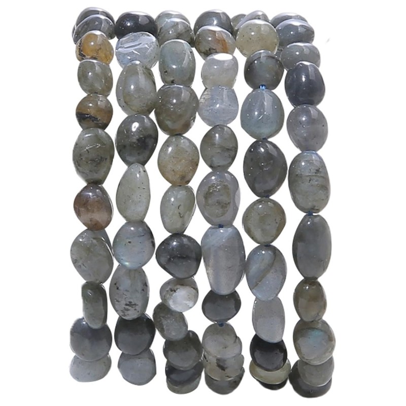 BEADIA - abalorio de piedra de espectrolita irregulares naturales para
