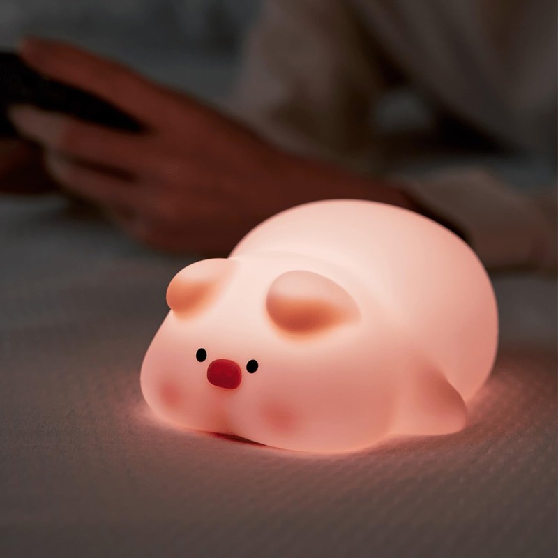 Squeezable Warm Nightlight Bubba Piggy Lumi Buddy Wireless Kids Lamp