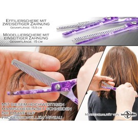 Premium Hair Scissors Set 6 Pieces Thinning Scissors Hairdressing Scissors 6" Elegant Storage Bag