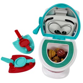 VIPAMZ Poop Toy Shoot Game - Funny Poop Toys for Kids & Adults, Skill Building Toilet Game, Ages 4+, Includes 12 Soft Poops, 2 Launchers