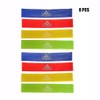 8 Pack Resistance Exercise Loop Bands Home Gym Fitness Natural