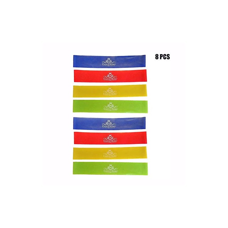 8 Pack Resistance Exercise Loop Bands Home Gym Fitness Natural