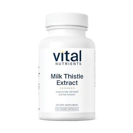 Vital Nutrients Vital Nutrients Milk Thistle Extract 250mg | Vegan Milk Thistle Supplement for Liver Function & Detox | Antioxidant Support for Glutathione Production | Gluten, Dairy, Soy Free | Non-GMO | 60 Capsules