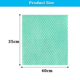 sukevitor 50 Pcs All Purpose Disposable Dish Cloths, Reusable Cleaning Cloths to Clean Surfaces for Kitchen (Green)