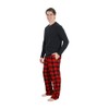 Cherokee Men's Pajama Set, Long Sleeve Cotton Top & Micro