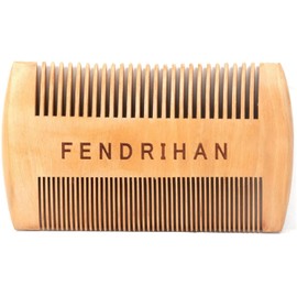 Fendrihan Double-Sided Wood Beard Comb (4.25" x 2.5") (Pearwood)