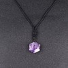 RICHARD-911 Collar Estrella Hexagonal De Amatista Piedra Natural Amuleto Meditación