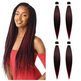 Aomig Braid Pre Stretched Braiding Hair, 23 Inch Professional Synthetic Fiber Hair for Crochet Braiding Hair, Texture Knotless Box Braids, Braiding Hair Extensions for Women