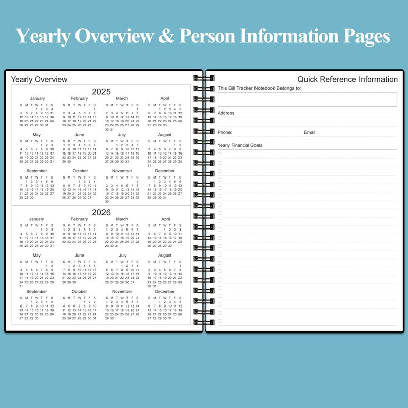 Bill Payment Tracker Notebook - Monthly Bill Organizer & Planner