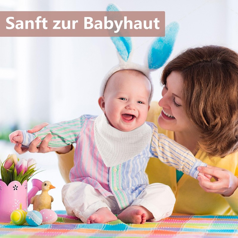 JOYIT Muslin Bib, Soft Pink