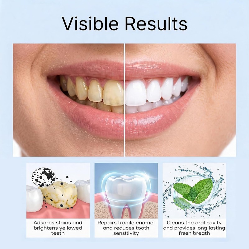 2 PCS Niacinamide Foam Whitening Toothpaste with Bamboo Charcoal,Niacinamide Whitening