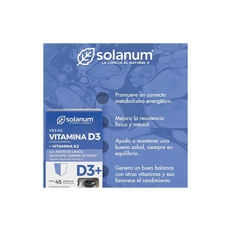 Vitamina D3 + Vitamina K2 | 45 Cápsulas | de