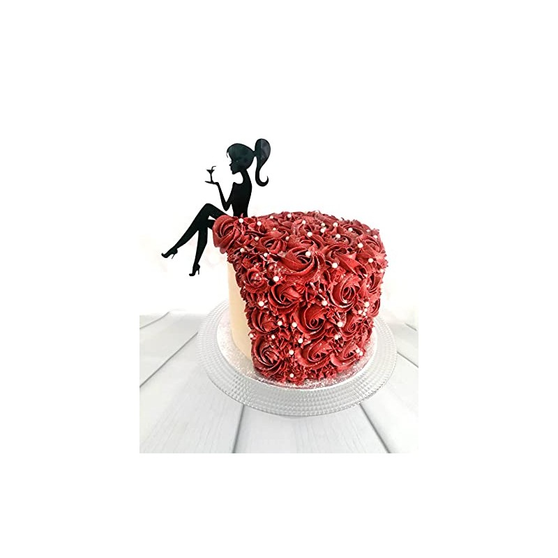 High Heel Girl/Caketopper/Silhouette/Tortenstecker/Frau/Kuchen/Desert